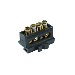 Prisma - Bornier répartiteur - 80A - 4 trous (2x10mm² + 2x16mm²) - L30mm 13575