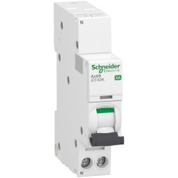 disjoncteur modulaire auto/vis - 1P+N 10A courbe C - 4,5kA.A9PK1610