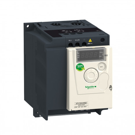 ATV12 - 2.2kW - 3hp - 200..240V - 3ph - with heat sink.ATV12HU22M3 ATV12 - 2.2kW - 3hp - 200..240V - 3ph - with heat sink.ATV12HU22M3