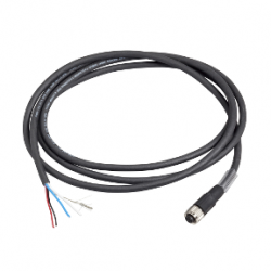 OsiSense XG-shielded cable Modbus-conn. male M12-free wires-IP67-2m TCSMCN1F2
