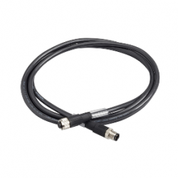 OsiSense XG-shielded cable Modbus-conn. male M12-female M12-IP67-1m TCSMCN1M1F1