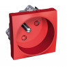 Altira - 1 prise ROTOCLIP - 2P+T - dÃ©tromp visuel rouge - antimicrobien ALB45214